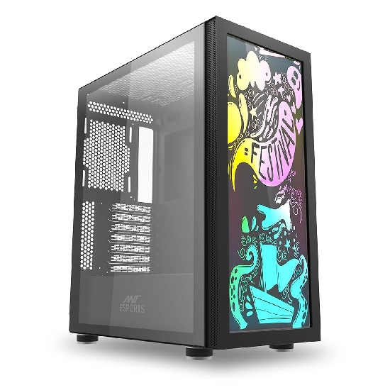 Ant Esports Graffiti Mid- Tower Computer Case/Gaming Cabinet